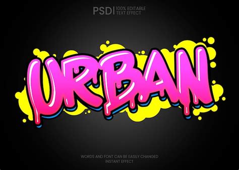 Premium Psd Editable Graffiti Text Effect