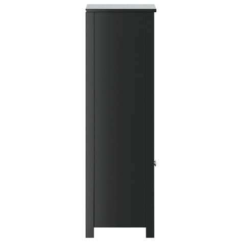 Badschrank BERG Schwarz 40x34x110 Cm Massivholz Kiefer Online Kaufen