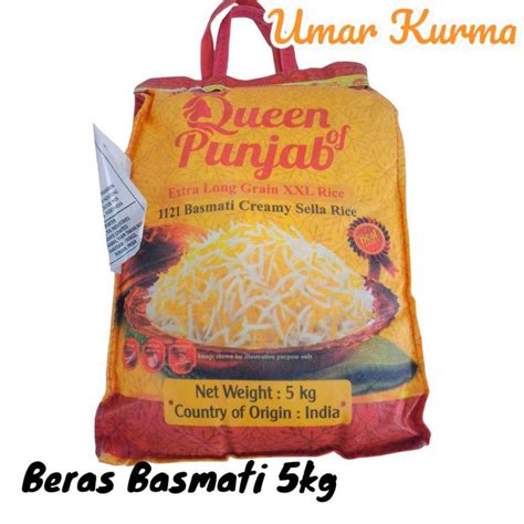 Jual Beras Basmati Queen Of Punjab Berat 5kg Shopee Indonesia