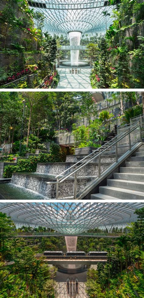 Collected Rainwater Powers The Worlds Tallest Indoor Waterfall At