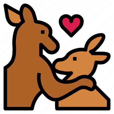 Kangaroo Love Couple Animal Mammal Icon Download On Iconfinder