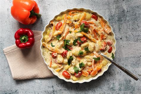 Gnocchi Paprika Tomaten Pfanne Mit Feta Einfach