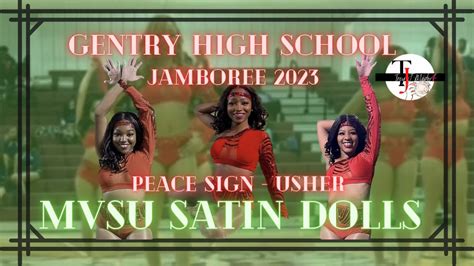 MVSU Satin Dolls 2023 Peace Sign Usher Gentry High School Jamboree