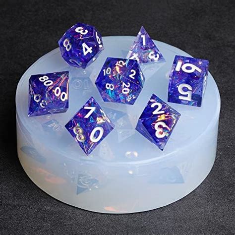 Amazon DND Dice Mold For 7 Polyhedral Sharp Edge Dice Set