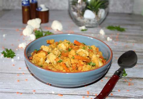 Curry De Lentilles Corail Au Chou Fleur Et Carottes Chez Vanda