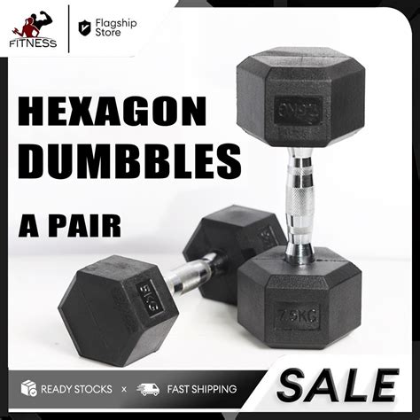 Pcs Rubberized Hex Dumbbell Lbs Lbs Lbs Hexagon Dumbbells With