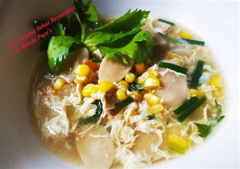 Resep Soup Jagung Sehat Berserabut Ala Bunda Pure S Oleh Murni Cookpad