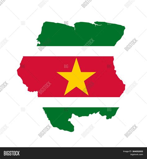 Suriname Flag Map. Image & Photo (Free Trial) | Bigstock