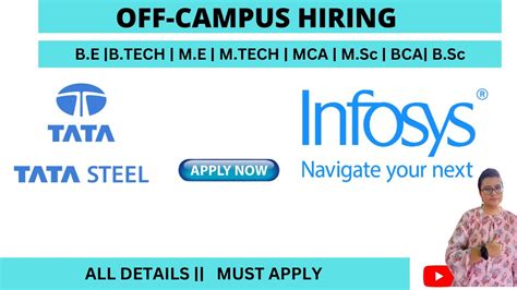 Mass Hiring Tata Steel Infosys 2020 2022 Batchapply Fast Great Opportunity Youtube