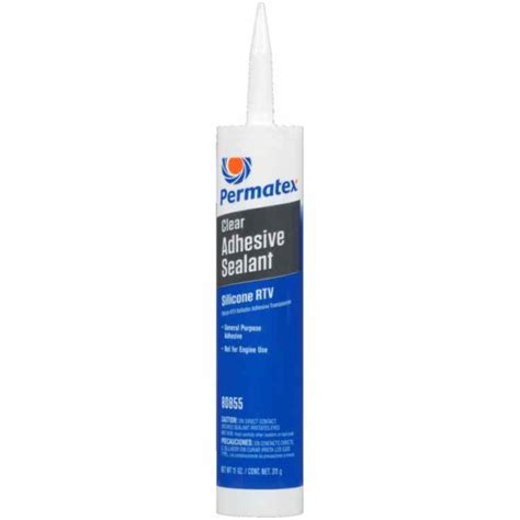 Permatex® Clear Rtv Silicone Adhesive Sealant 11 Oz Permatex