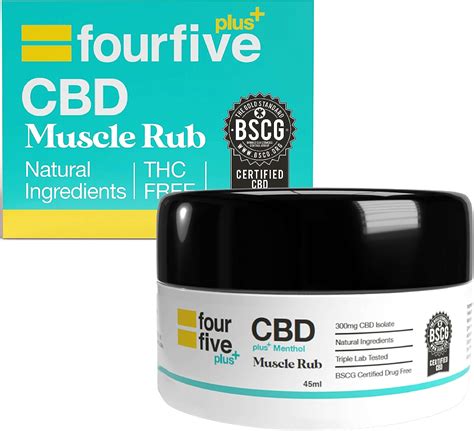 Fourfive Cbd Muscle Rub Mg High Strength Cbd Cream With Vitamin E