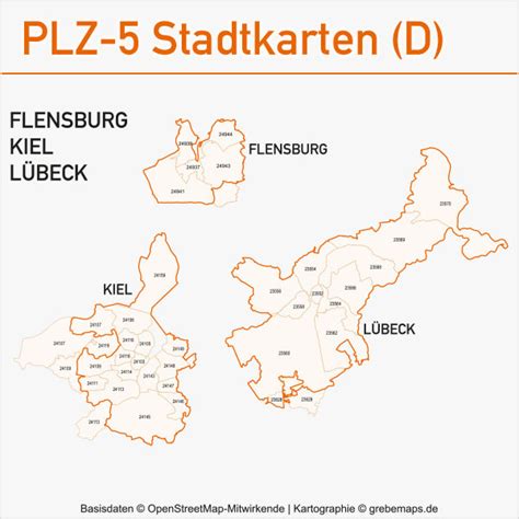 Postleitzahlen Karten Plz Vektor Stadtkarten Deutschland