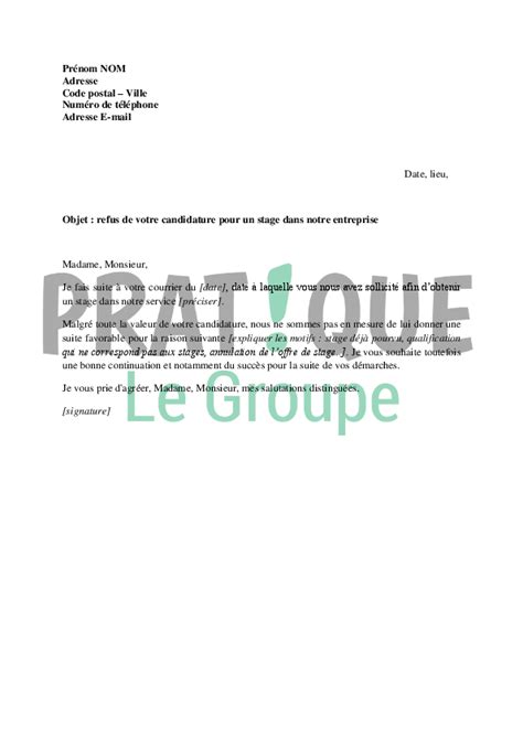 Lettre De Refus De Contrat De Travail Exemple De Lettre 14850 Hot Sex