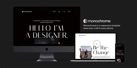 Monochrome Portfolio Html Responsive Website Template