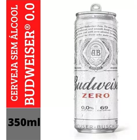 Cerveja Budweiser Zero Álcool 350ml Mercadolivre