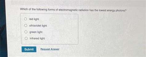 Solved Which Of The Following Forms Of Electromagnetic