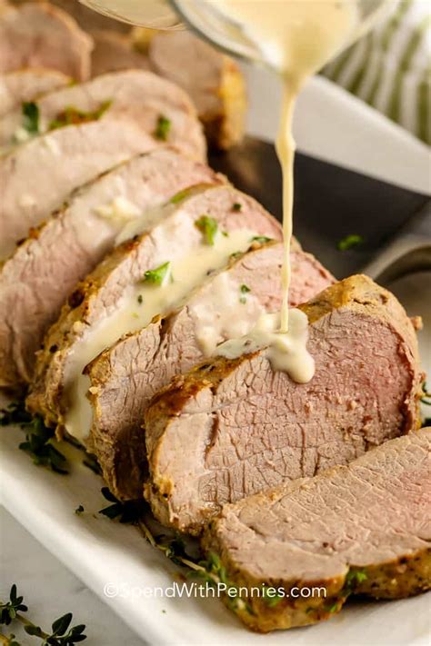 Roast Pork Tenderloin With Dijon Sauce Easy To Make Spend With Pennies