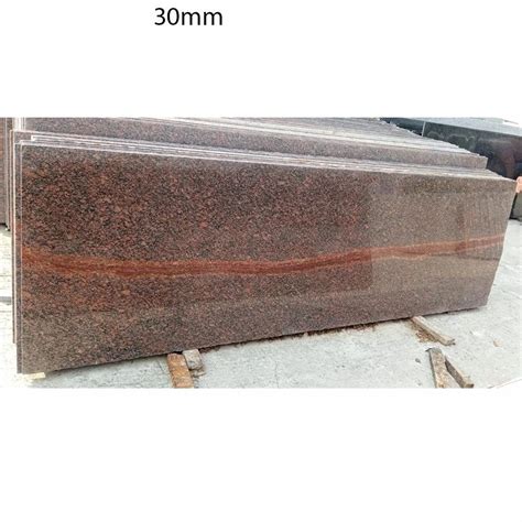 Mm Tan Brown Flamed Granite Slab For Countertops Thickness Mm