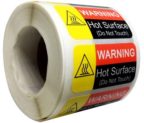 Buy X Inch Hot Surface Warning Labels Do Not Touch Hot Caution