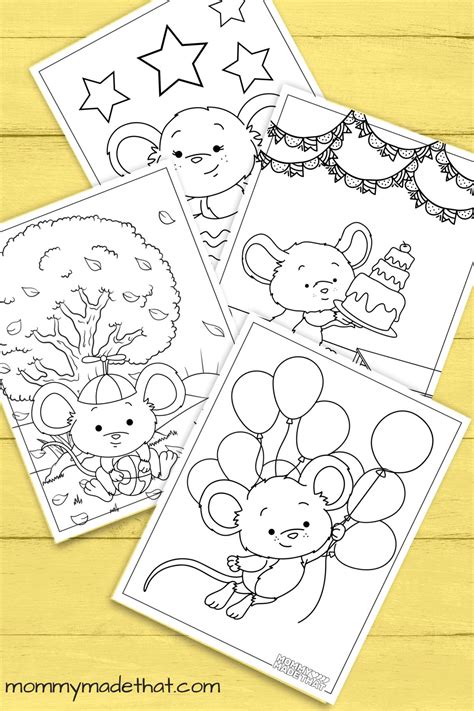 Adorable Mouse Coloring Pages (Free Printables!)