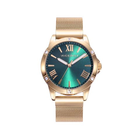 Reloj Viceroy Chic Dorado Y Verde Anal Gico