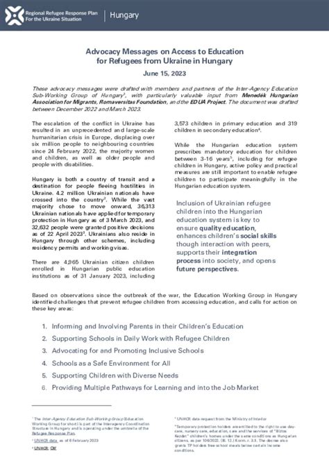 Document Education Working Groups Advocacy Paper