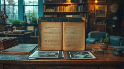 An Opened Classified Folder On The Desk With Photographs Inside The