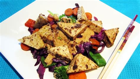 Tofu With Thai Coconut Peanut Sauce Recipe Vegangela