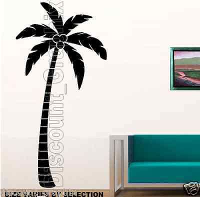 PALM TREE TROPICAL WALL ART DECOR STICKER VINYL DECAL ISLAND LIFE SALT