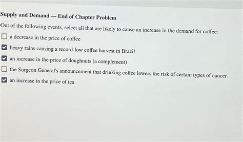 Solved Supply And Demand End Of Chapter Problemout Of The Chegg