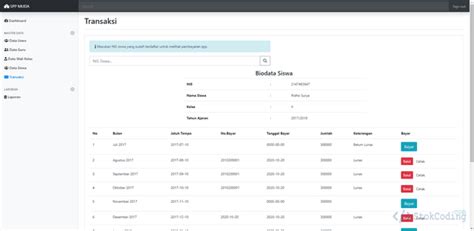 Aplikasi Pembayaran SPP Sekolah Berbasis Web Codeigniter