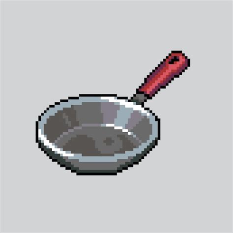 Premium Vector Pixel Art Illustration Frying Pan Pixelated Frying Pan