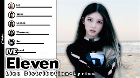 Ive Eleven Line Distribution Lyrics Youtube