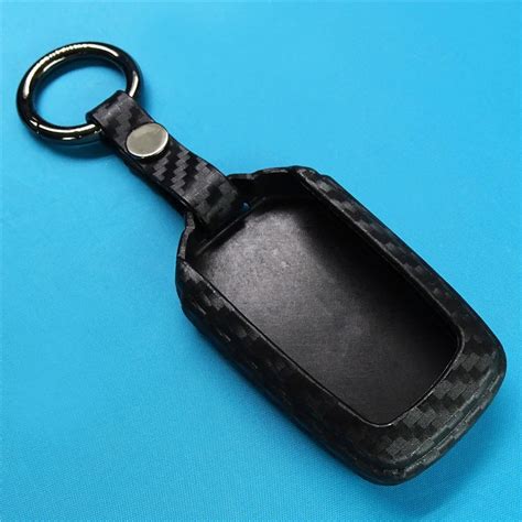 Carbon Fiber Silicone Car Key Case Cover Key Ring For Isuzu D MAX MUX