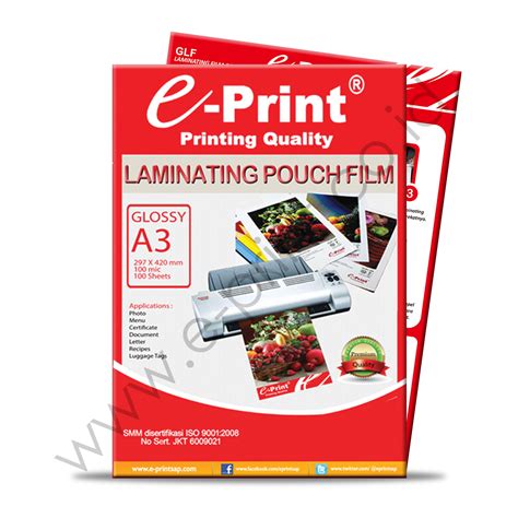 Laminating Pouch A3 E Print Indonesia