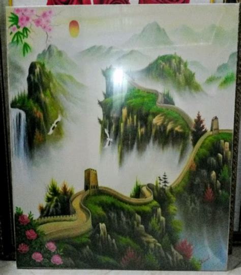 Jual Lukisan Tembok China Cm X Cm Lukisan Great Wall Of China