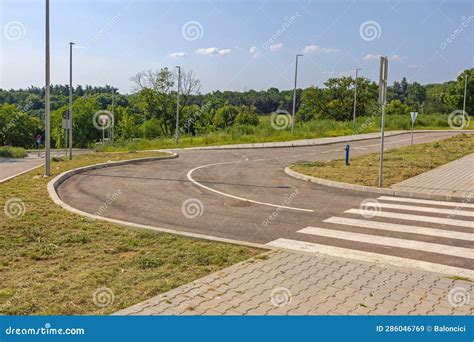 New Curve Street Stock Image Image Of Curb Curve Serbia 286046769