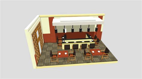 Japanese Restaurant Scene D Model By Kahxuanlee B D C Sketchfab