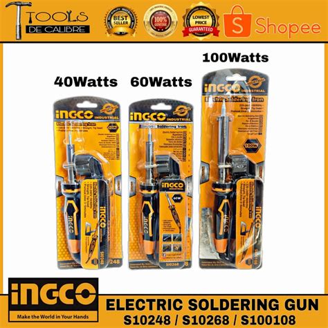 INGCO Electric Soldering Iron 40W 60W 100W Shopee Philippines