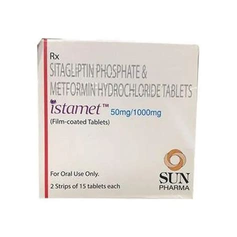 Istamet 50mg 500mg Tablet Sitagliptin 50mg Metformin 500mg 50 Mg