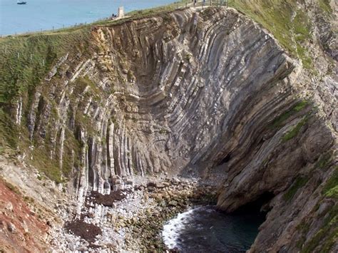 Folding Of The Rocks At Lulworth Cove