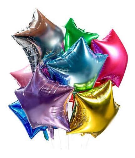 Pack 50 Globos Estrellas Metálicas 45 Cm Colores Surtidos ElevenTwelve