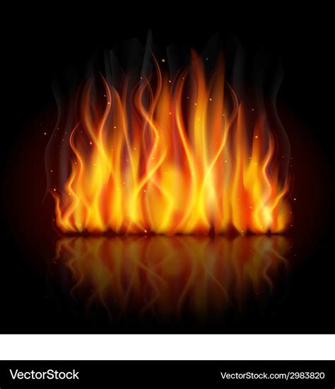 Burning flame background Royalty Free Vector Image