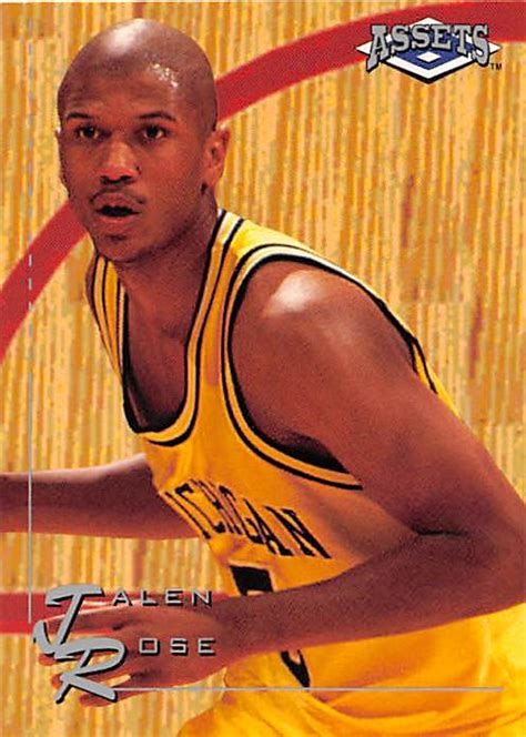 Jalen Rose Basketball Card Michigan Wolverines Fab Five Ncaa Final