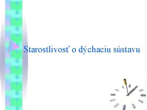 Starostlivos O Dchaciu Sstavu Istota Ovzduia Vplva Na