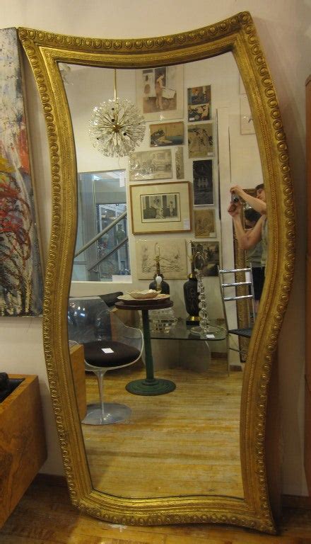 Vintage Curved Surrealist Wood Frame Mirror At 1stdibs Curved Frame