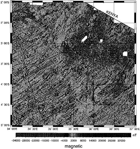 Horizontal Derivative X Direction Map Of Total Field Magnetic Data