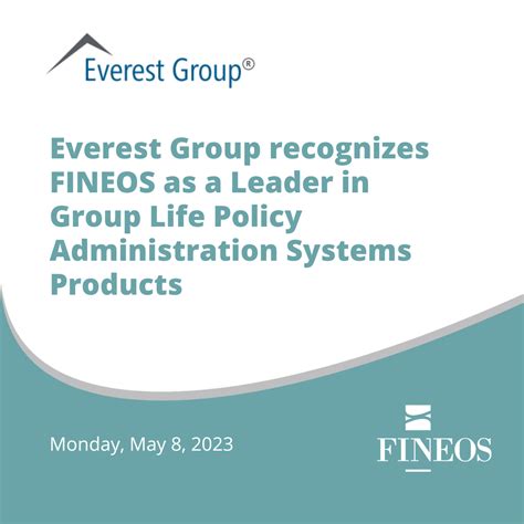 Everest Group Recognizes FINEOS As A Leader In Group Life Policy