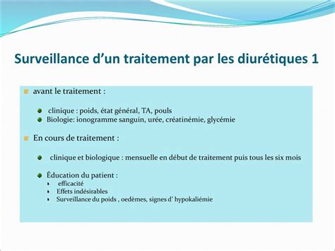 Les Diurétiques en Cardiologie ppt télécharger