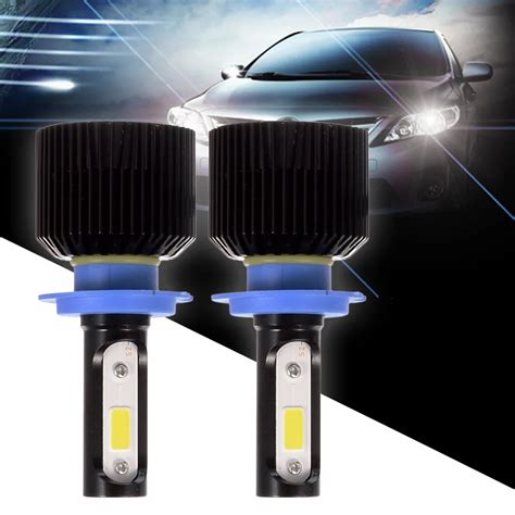 2 pièces 36W COB H7 LED 1800LM Auto voiture phares Kit conduite